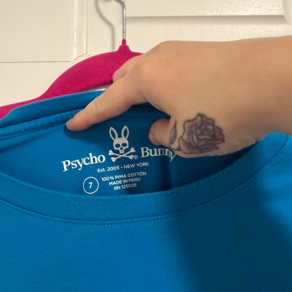 Psycho Bunny Blue T Shirt Size Large - Picture 2 of 7